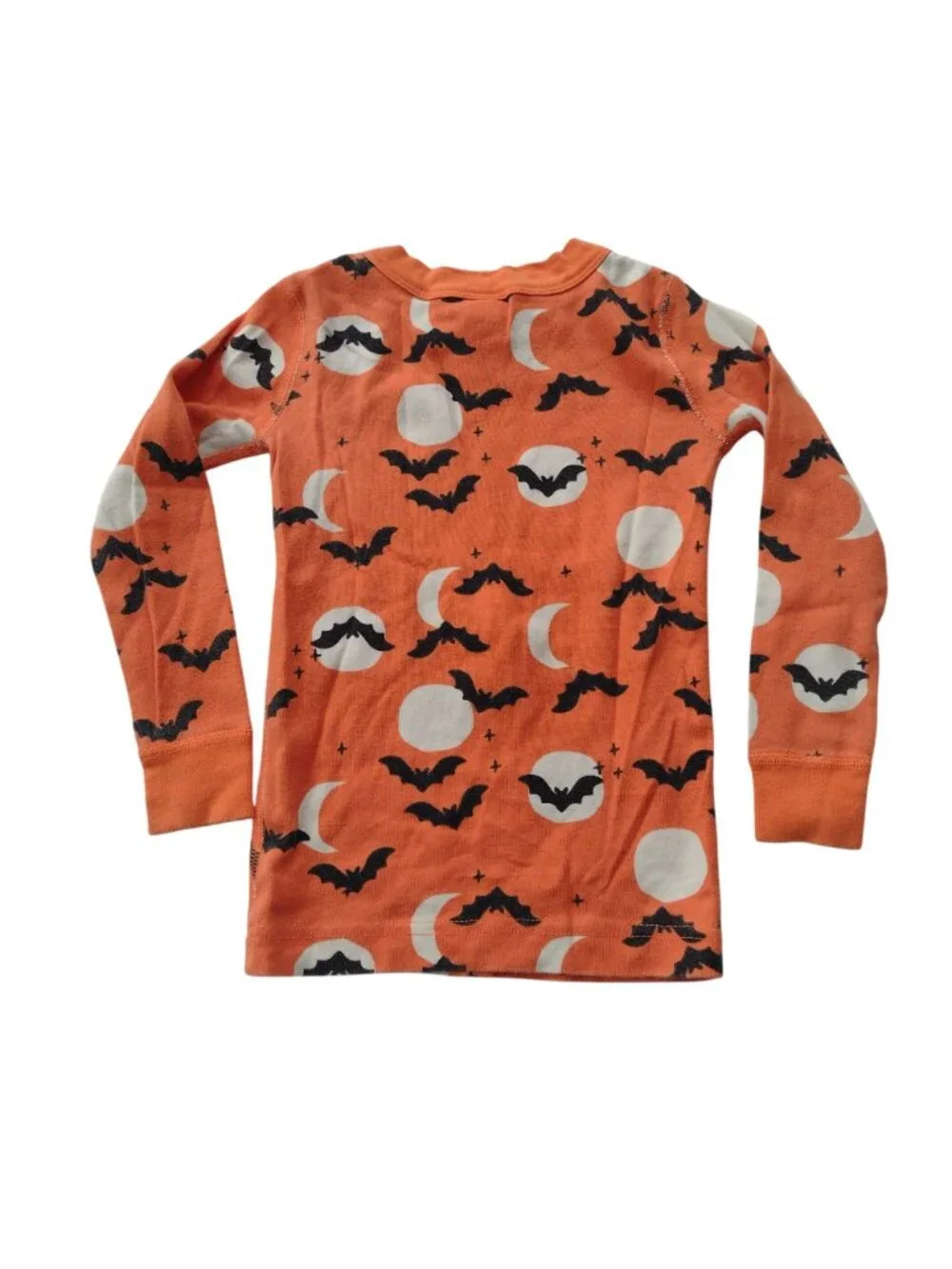 Hanna Andersson Kids Pajamas 4 Halloween Orange Print Organic Cotton Long Johns